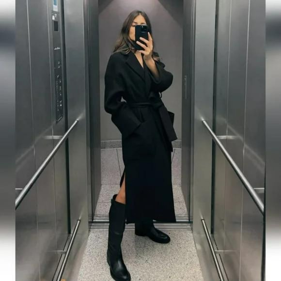 ZARA VENTED MANTECO WOOL COAT ZW COLLECTION - Picture 1 of 11